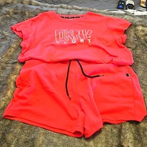 Pink DKNY Sport short set